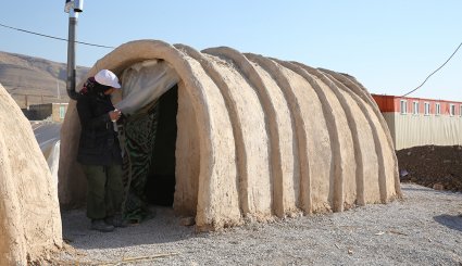 ساخت کپر در مناطق زلزله زده سرپل‌ذهاب
