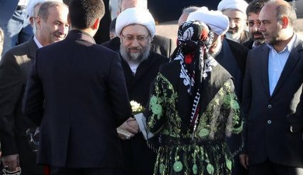  سفر آیت الله آملی لاریجانی به ایلام + تصاویر