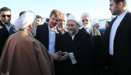  سفر آیت الله آملی لاریجانی به ایلام + تصاویر