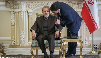  تقدیر لاریجانی از قهرمانان وزنه برداری