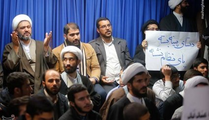 اجتماع طلاب و دیدار با آیت‌الله نوری همدانی