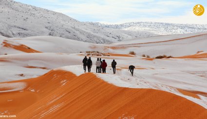  بارش برف در صحرای آفریقا!