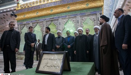 تجدید میثاق رئیس قوه قضاییه با آرمان‌های امام راحل + تصاویر
