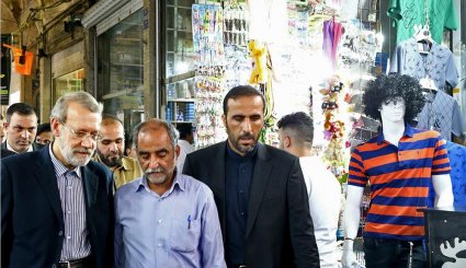 گپ و گفت رئیس مجلس با کسبه بازار تهران