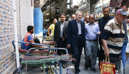 گپ و گفت رئیس مجلس با کسبه بازار تهران