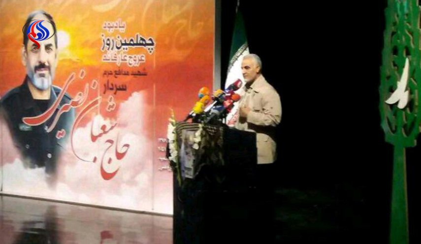 سردار سلیمانی: پرونده خلیفه نابه حق در جهان تمام شد