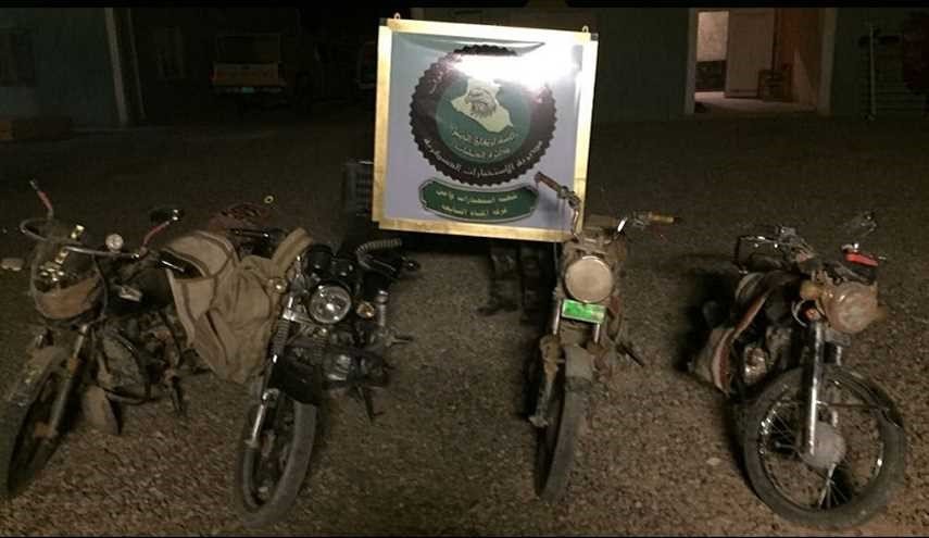 عکس؛ کشف ده ها کمربند انفجاری و موتورسیکلت انتحاری در عراق