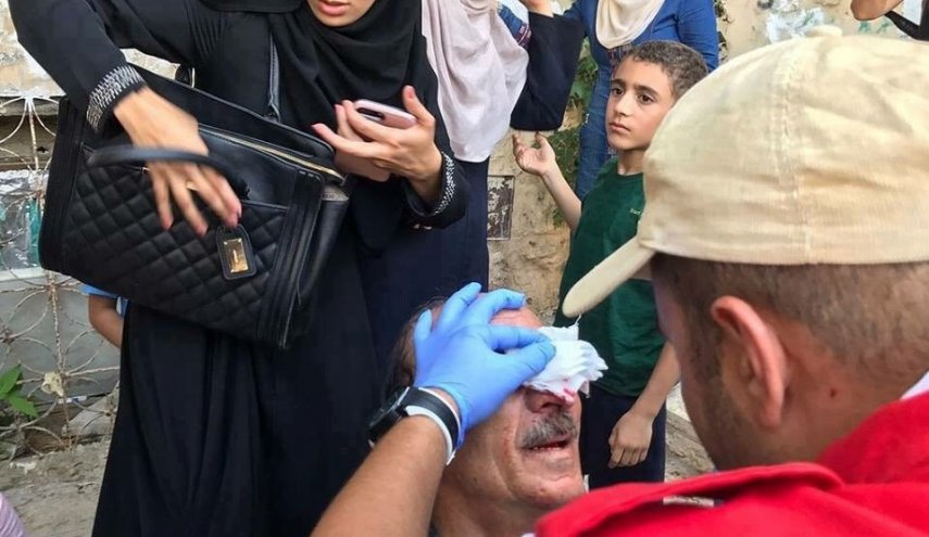 دهها فلسطینی در حملات صهیونیست ها زخمی شدند+تصاویر