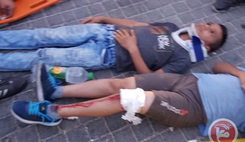 شهرک‌نشین صهیونیست ۴ کودک فلسطینی را زیر گرفت+تصاویر