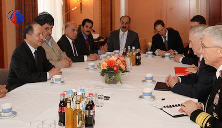 گفتگوی وزیر دفاع آمریکا و بارزانی درباره همه پرسی