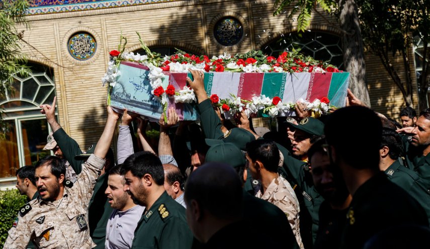 تشییع پیکر شهید گمنام در ستاد یگان صابرین سپاه
