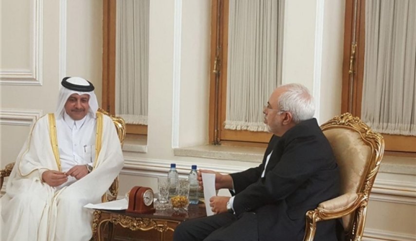 دیدار سفیر قطر با وزیر خارجه ایران/ ظریف:با هرگونه فشار و تهدید علیه همسایگان مخالفیم
