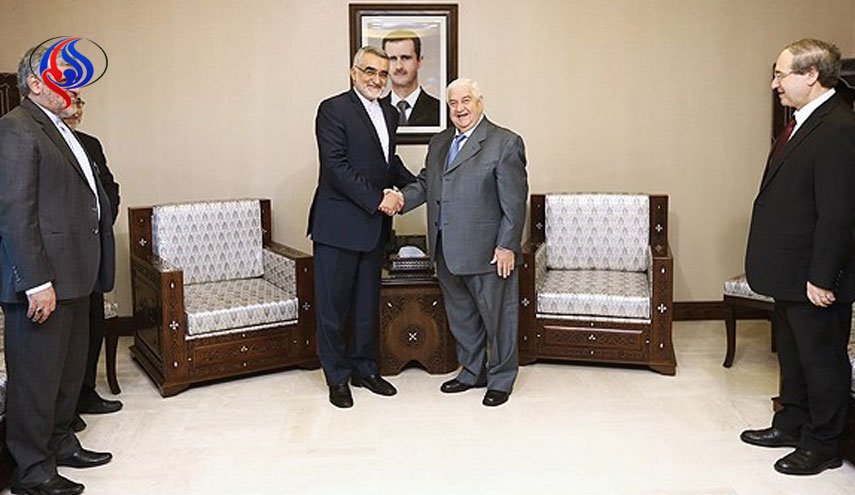 علاء الدین بروجردي با وليد معلم در دمشق دیدار کرد