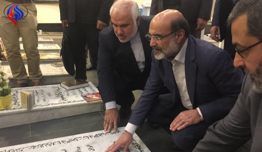 حضور رئیس و مدیران سازمان صدا و سیمای جمهوری اسلامی ایران در روضه الشهیدین + تصاویر