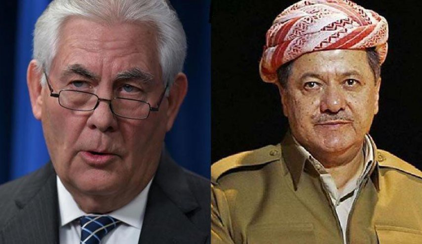 تماس تلفنی تیلرسون با مسعود بارزانی