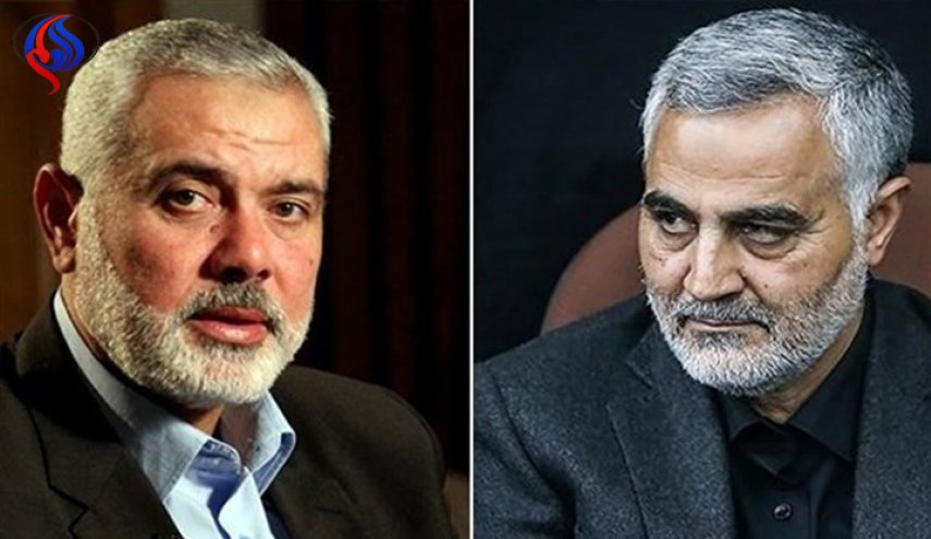 إسماعيل هنية يتصل باللواء قاسم سليماني