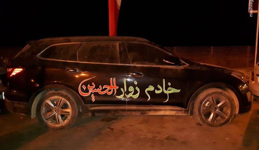 عکس / استفاده از ابزار لوکس برای خادمی زوار الحسین