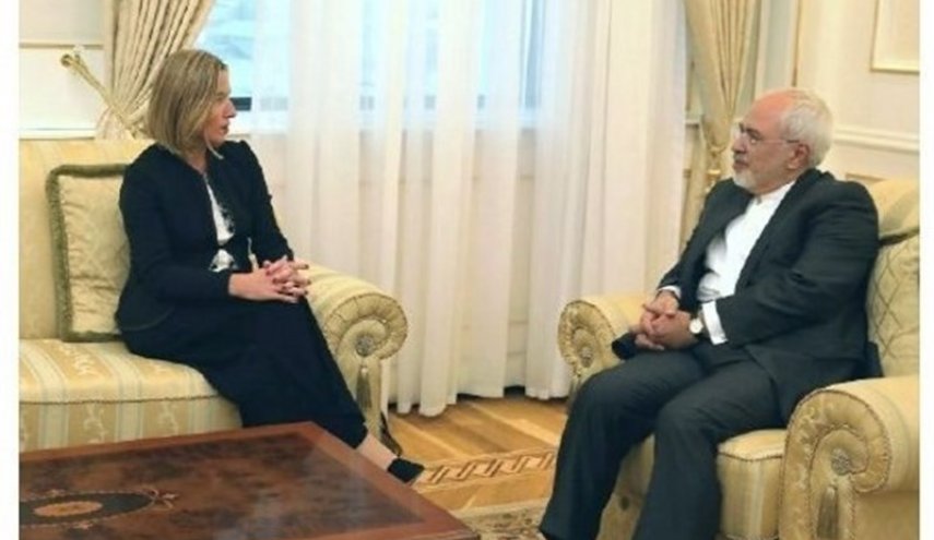  ظریف و موگرینی در حاشیه کنفرانس امنیت آسیای مرکزی دیدار کردند