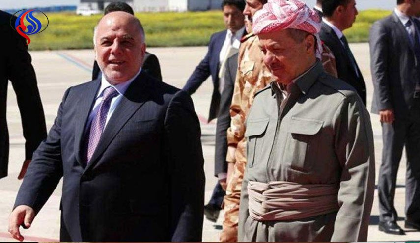 مسعود البارزاني يوجه رسالة إلى العبادي