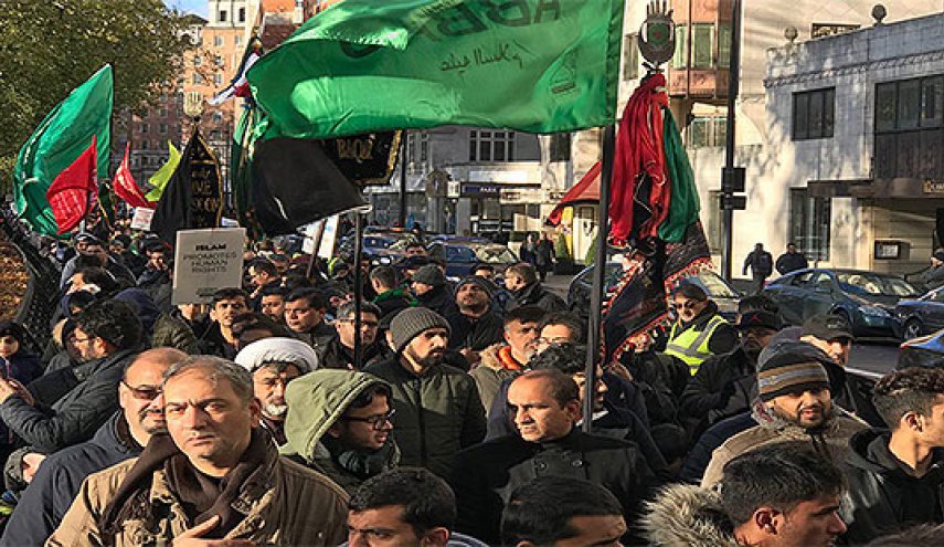برگزاری راهپیمایی پرشور اربعین حسینی (ع) در قلب لندن