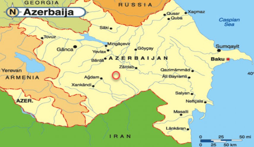 کانون زلزله 6 ریشتری در جمهوری آذربایجان بود

