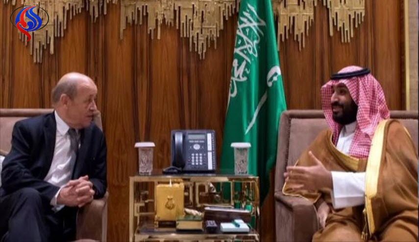 دیدار محمد بن سلمان و وزیر خارجه فرانسه