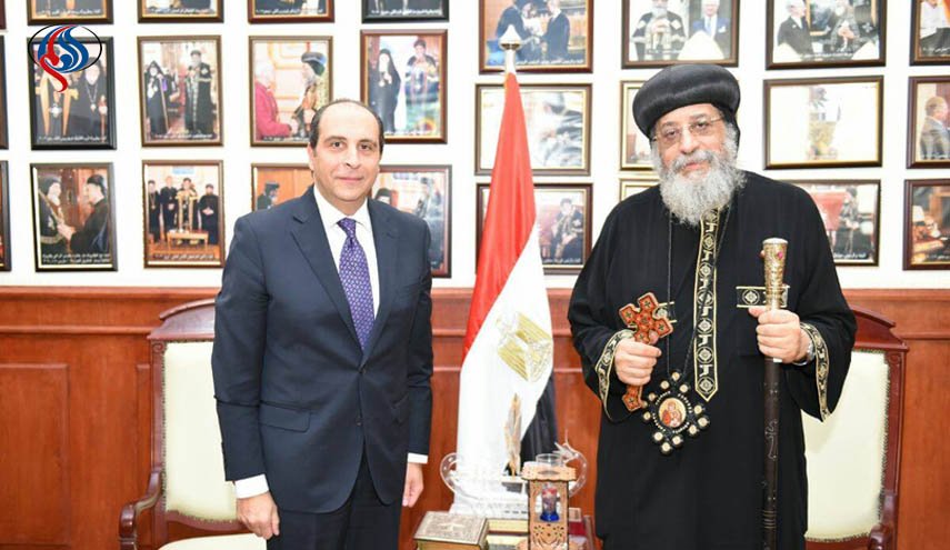 سفير لبنان بالقاهرة يلتقي البابا تواضروس قبيل مغادرته مصر