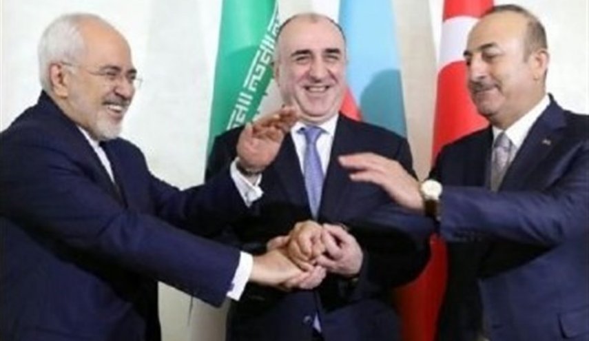 آغاز نشست 3 جانبه وزرای خارجه ایران، ترکیه و جمهوری آذربایجان در باکو