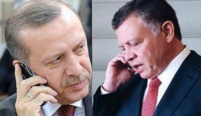 تماس تلفنی اردوغان و پادشاه اردن درباره آخرین تحولات قدس 