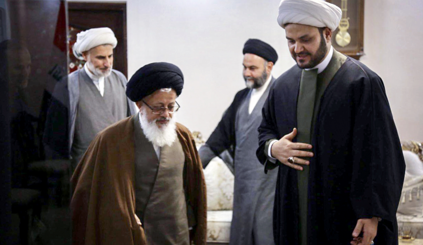 ديدار نماينده رهبرى با شيخ اكرم الكعبی در مقر مركزى نُجَباء 