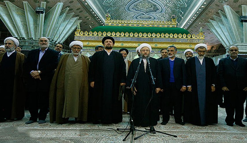تجدید میثاق رئیس قوه قضاییه با آرمان‌های امام راحل + تصاویر