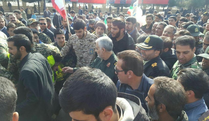 حضور سردار سلیمانی در راهپیمایی۲۲ بهمن در کرمان