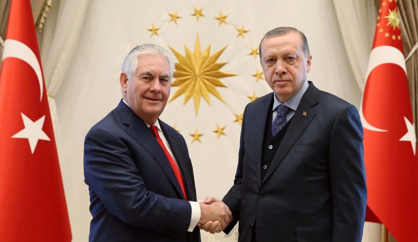 دیدار اردوغان و تیلرسون در آنکارا و گفت‎وگوی دو طرف درباره مسایل منطقه