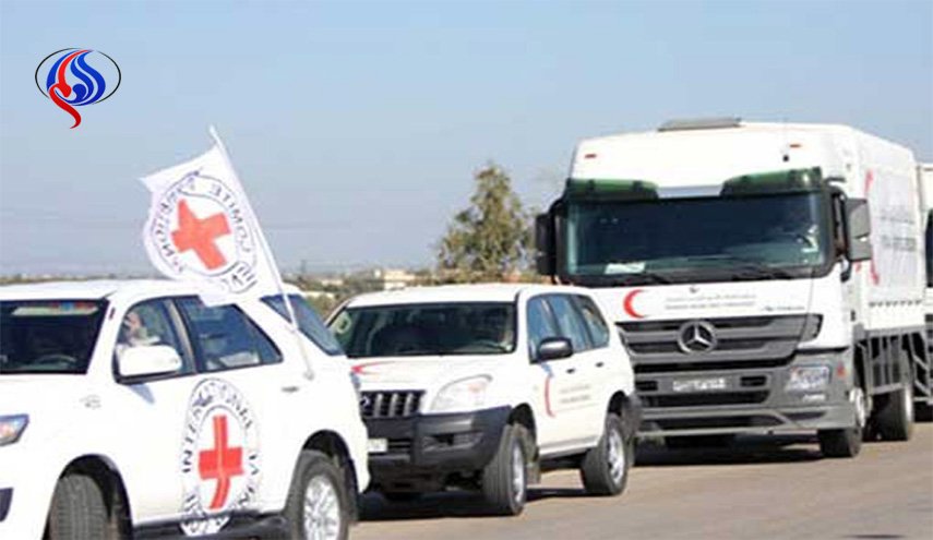 الصليب الأحمر: قافلة إغاثة من 46 شاحنة تتحرك صوب الغوطة