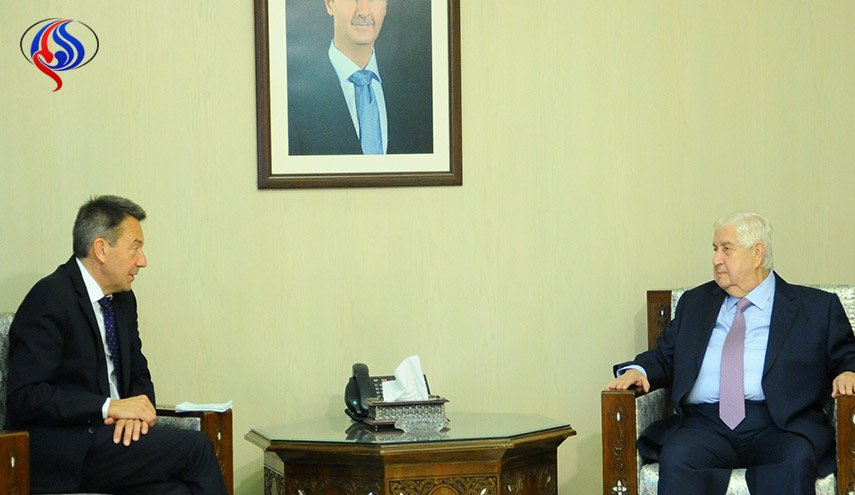 المعلم يبحث مع رئيس اللجنة الدولية للصليب الأحمر تعزير علاقات التعاون