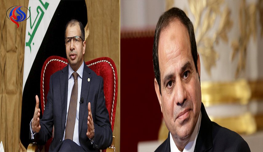 هذا ما قاله السيسي لرئيس برلمان العراق.. والأخير يهنئه