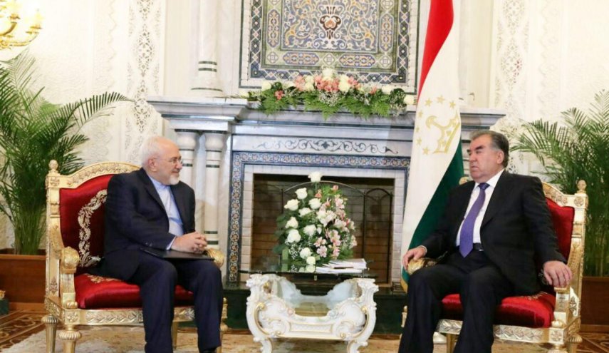 ظریف با رئیس جمهور تاجیکستان دیدار و گفت‌وگو کرد