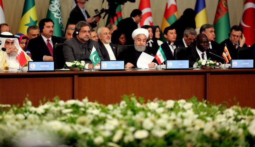 عکس/ حضور روحانی و ظریف در نشست اضطراری سران کشورهای اسلامی درباره فلسطین