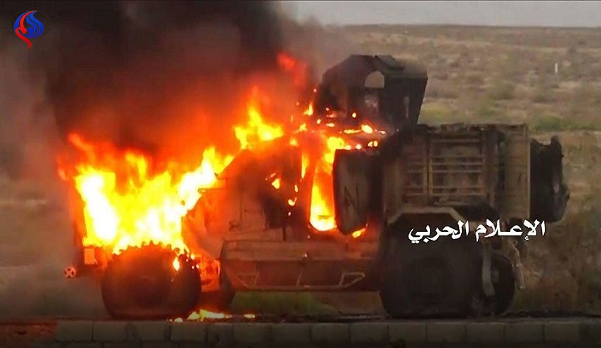 شاهد.. هذه الجبهات تحول مدرعات مرتزقة السعودية لكرات لهب!