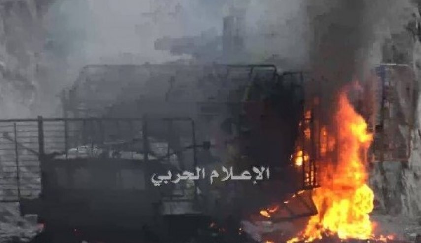 انفجار انبار مهمات ارتش سعودی در پی حمله موشکی یمن