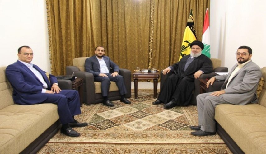 دیدار هیاتی از «انصارالله» یمن با دبیرکل «حزب الله» لبنان
