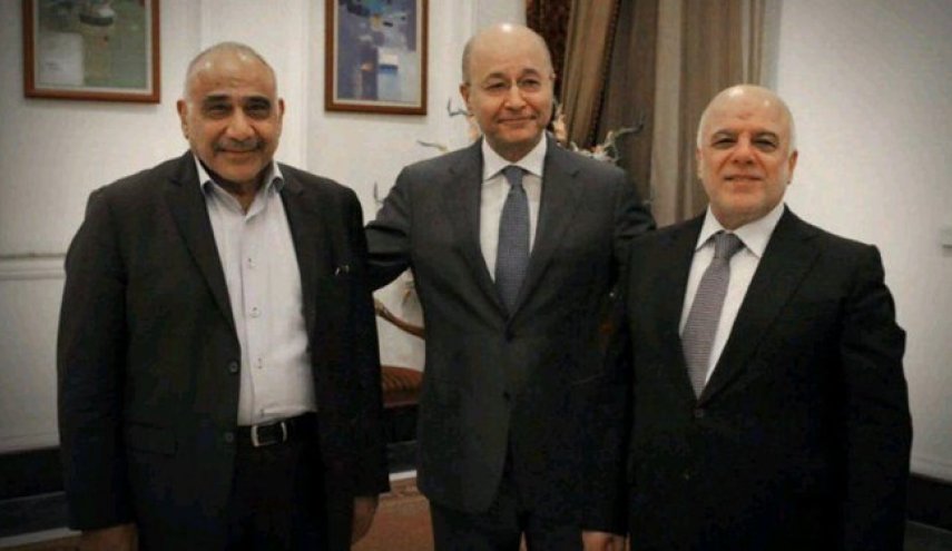 دیدار «عبدالمهدی و العبادی» با «برهم صالح» و تأکید بر همبستگی برای خدمت‌ به عراق