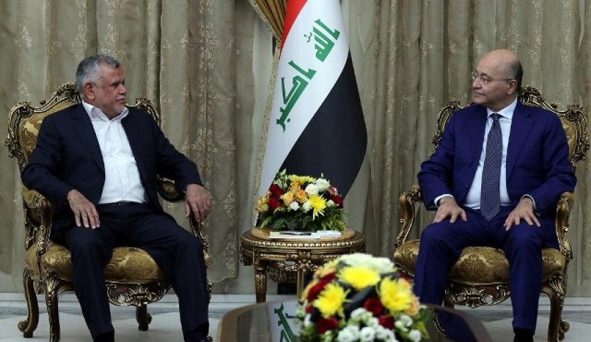 صالح يؤكد خلال لقائه العامري على أهمية الاسراع بتشكيل الحكومة
