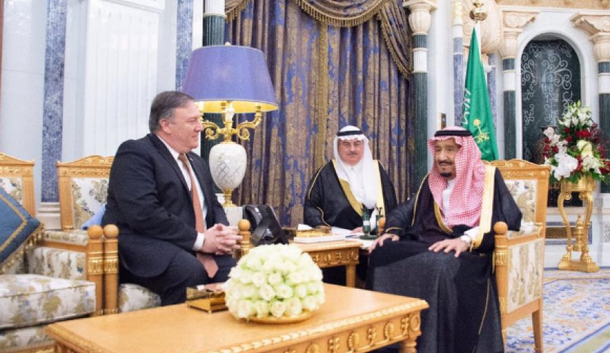 دیدار پامپئو با پادشاه عربستان