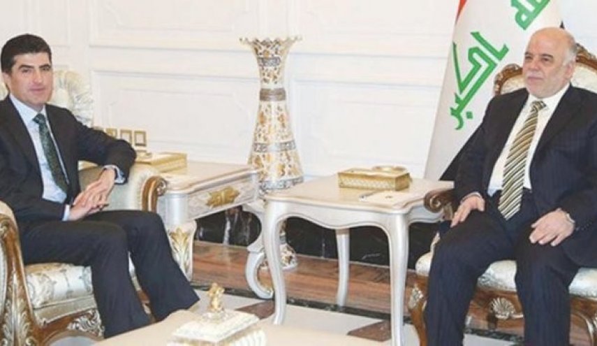 العبادي والبارزاني يبحثان تعزيز التعاون بملاحقة الارهابيين