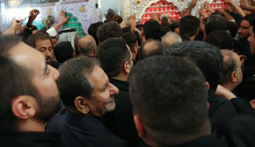 معاون اول رییس جمهور به زیارت حرم حضرت علی (ع) مشرف شد
