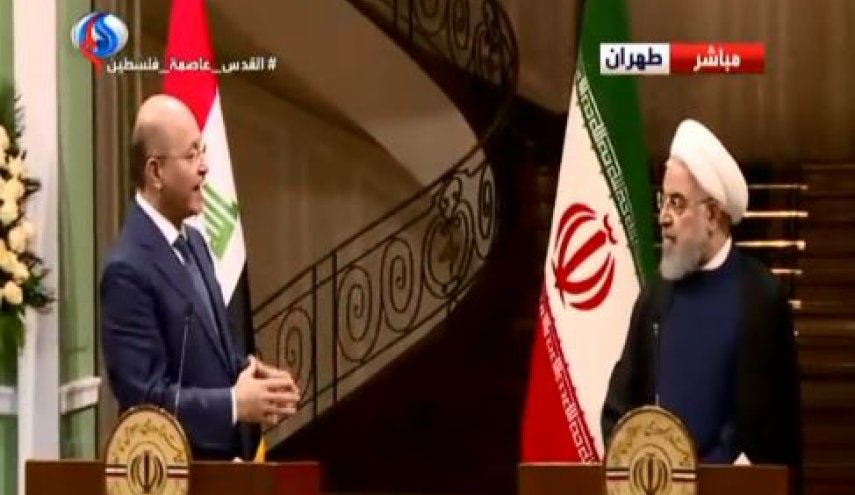 روحانی: امنیت عراق را امینت ایران و توسعه عراق را توسعه ایران می‌دانیم/ رئیس‌جمهور عراق وعده داد شخصاً‌ موضوع ریزگرد را پیگیری می‌کند