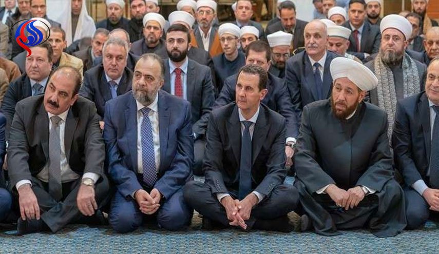 جشن میلاد پیامبر اکرم(ص) در دمشق با حضور بشار اسد برگزار شد+ تصاویر