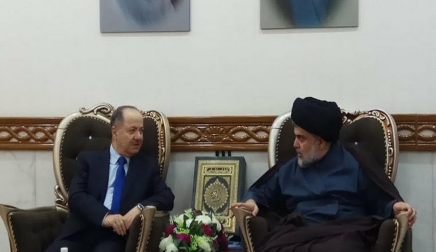 مسعود بارزانی در نجف با صدر دیدار کرد