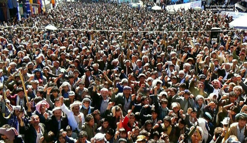 بالصور...مسيرة حاشدة في رازح بصعدة لإعلان النفير العام